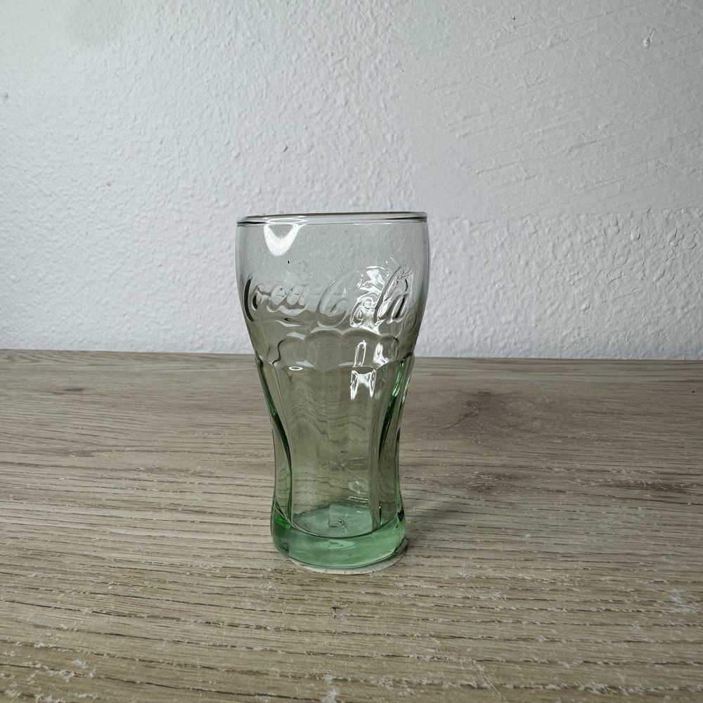 LIBBEY COKE Coca-Cola Mini Green Shot Glass 2.25oz / 3 Inch Single Glass Vintage